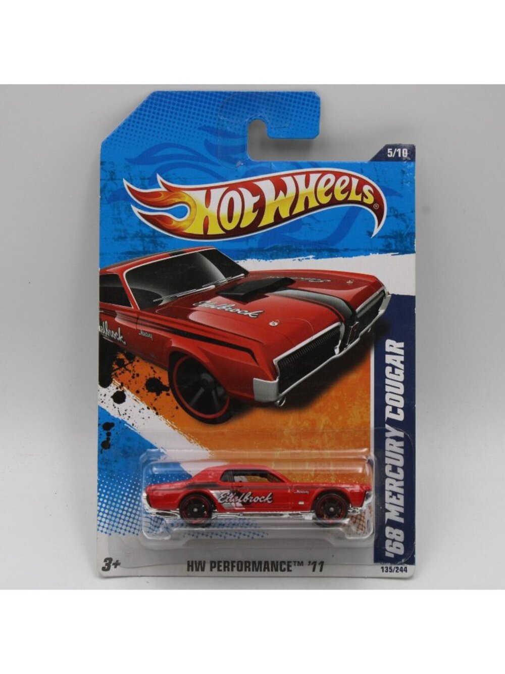 Hot Wheels 68 Mercury Cougar Edelbrock Red Performance 11 #5/10 135/244
